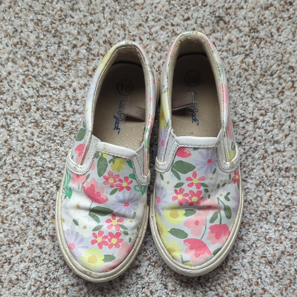 Easy Spirit White and Pink Floral Sneakers